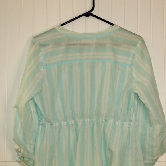 Motherhood Maternity Ladies Blouse Top 3/4 Sleeve Tie Up Waist Size Large - Picture 4 of 8